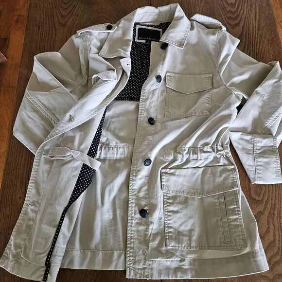 Banana Republic Womens Small Cream Utility Jacket Workwear Safari Core Layer New - Picture 2 of 8